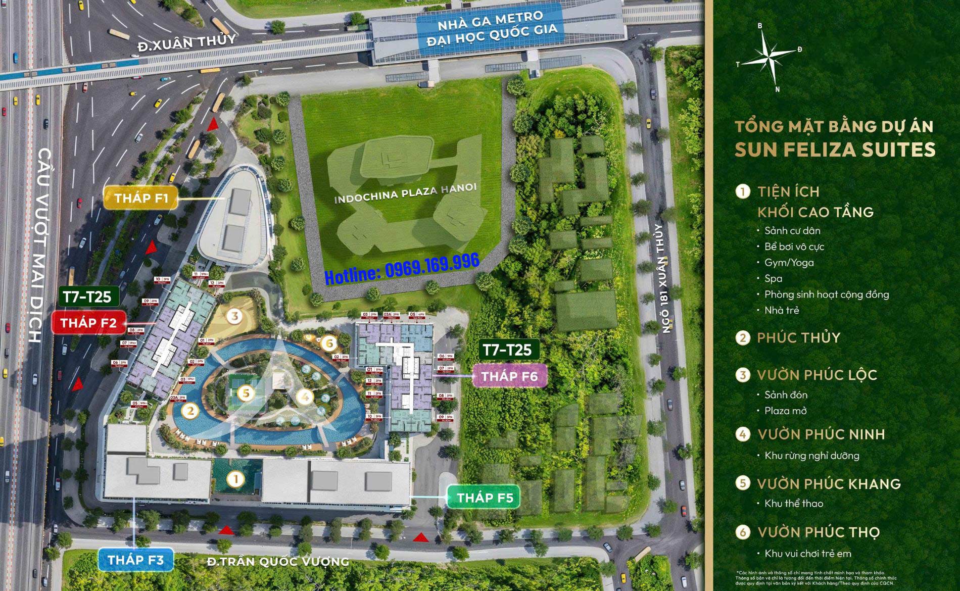 Tổng mặt bằng Sun Feliza Suites Cầu Giấy