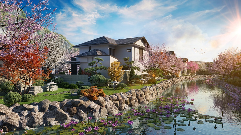 Sun Onsen Village – Limited Edition: Thăng hoa giá trị sống thượng lưu. Với số lượng hữu hạn chỉ 180 căn biệt thự có nguồn khoáng nóng quý giá Quang Hanh dẫn vào từng căn hộ