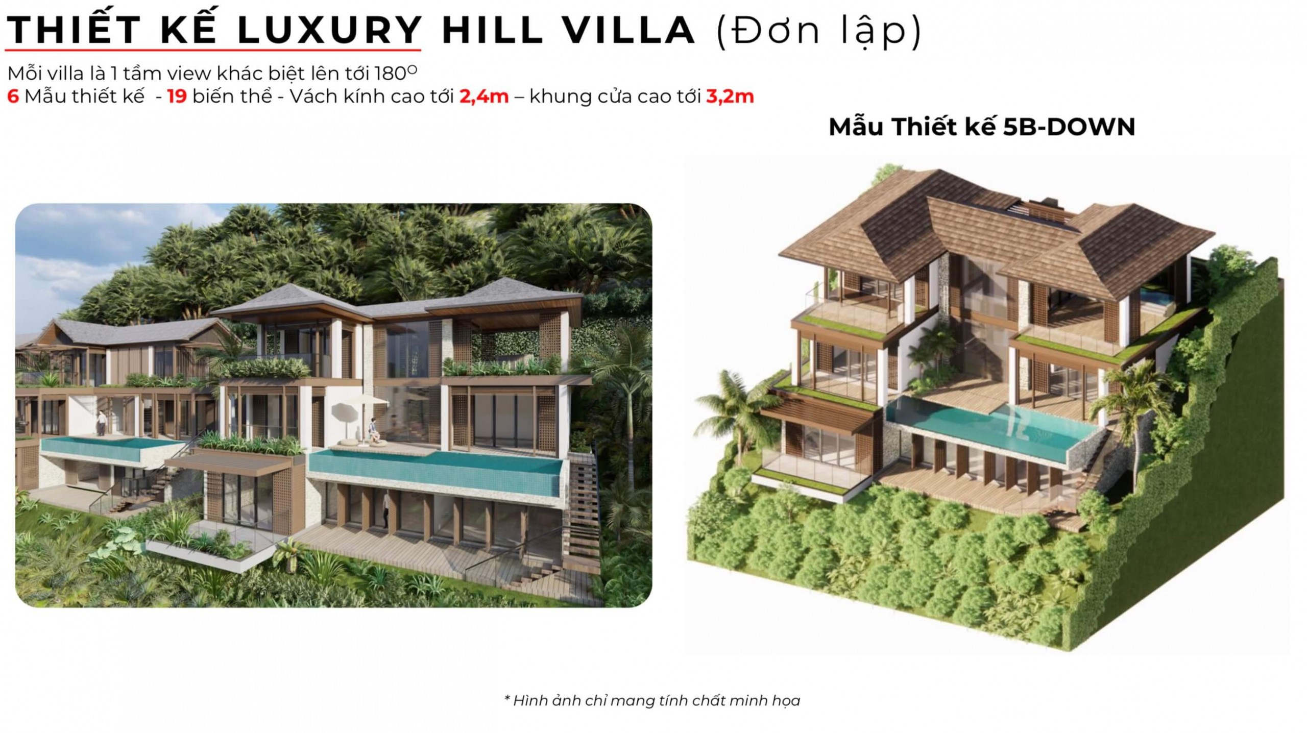 Mẫu thiết kế 5B down Luxury Hill Villa