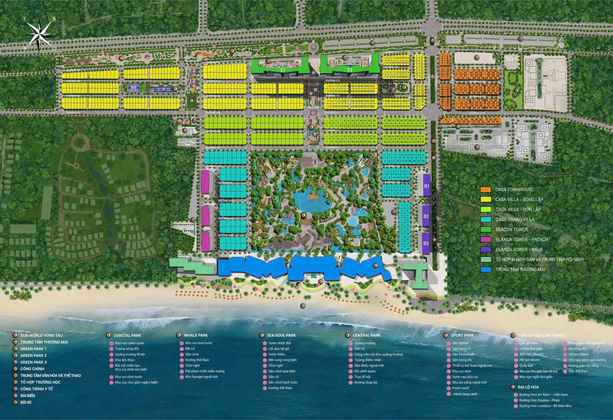Tổng mặt bằng dự án Blanca City